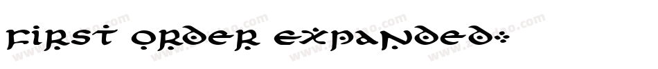 First Order Expanded字体转换